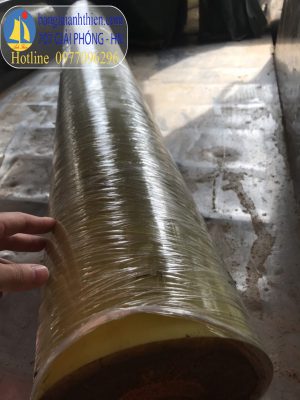 Rulo phi 200 dài 2000mm bọc cao su màu vàng